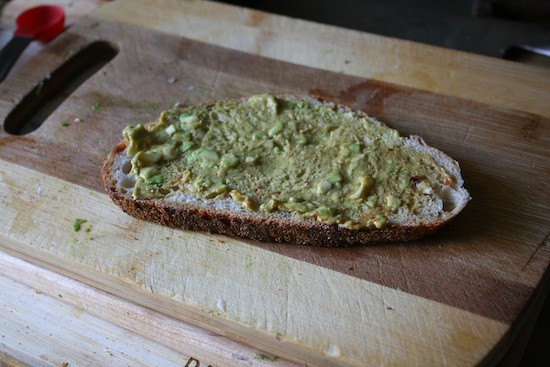 Avocado spread on sourdough!